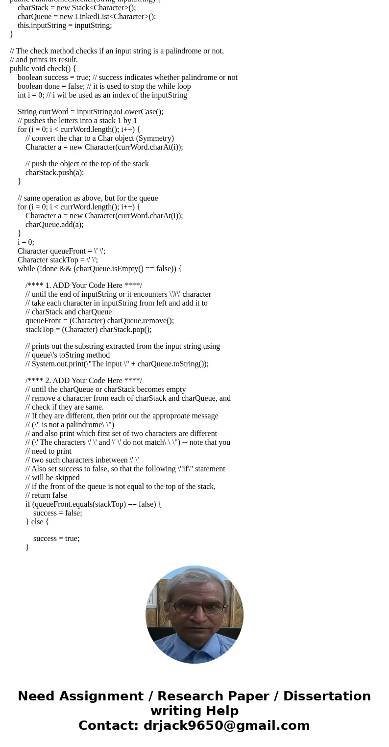 Assignment #11 will be the construction of a program that takes an input string, and check each string separated by \'#\' if it is a palindrome or not. A string