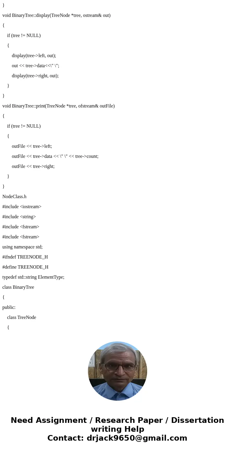 C++ problem. I already have a completed Binary Search Tree class with all the functions working properly. Now my task is to read a txt file contains integers in
