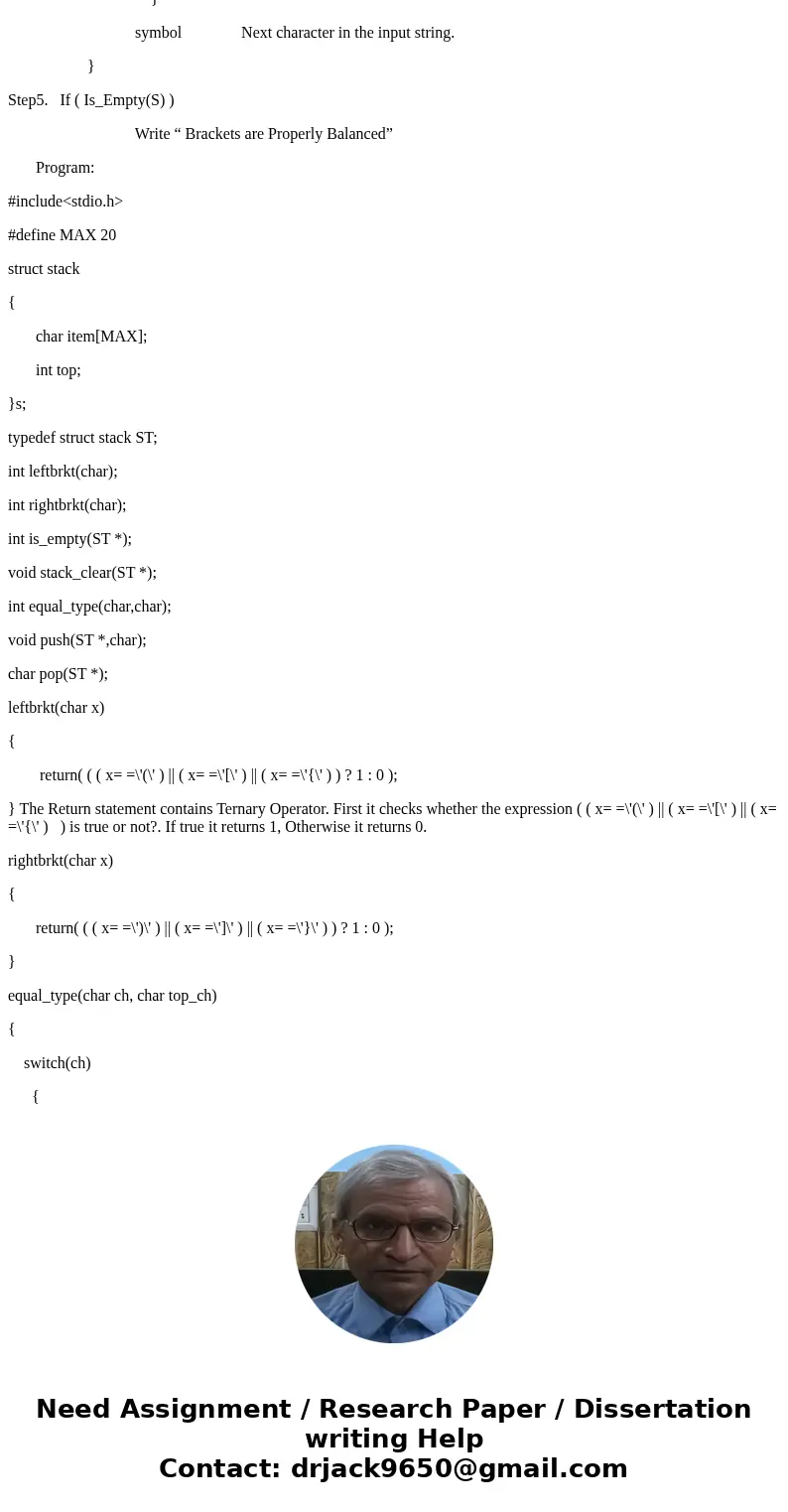  Check the given Arithmetic expression is properly balanced or not. {[a Times b - (b + c)]^* [sin(x - y)]}-(x - y) Write the algorithm for the expression and al