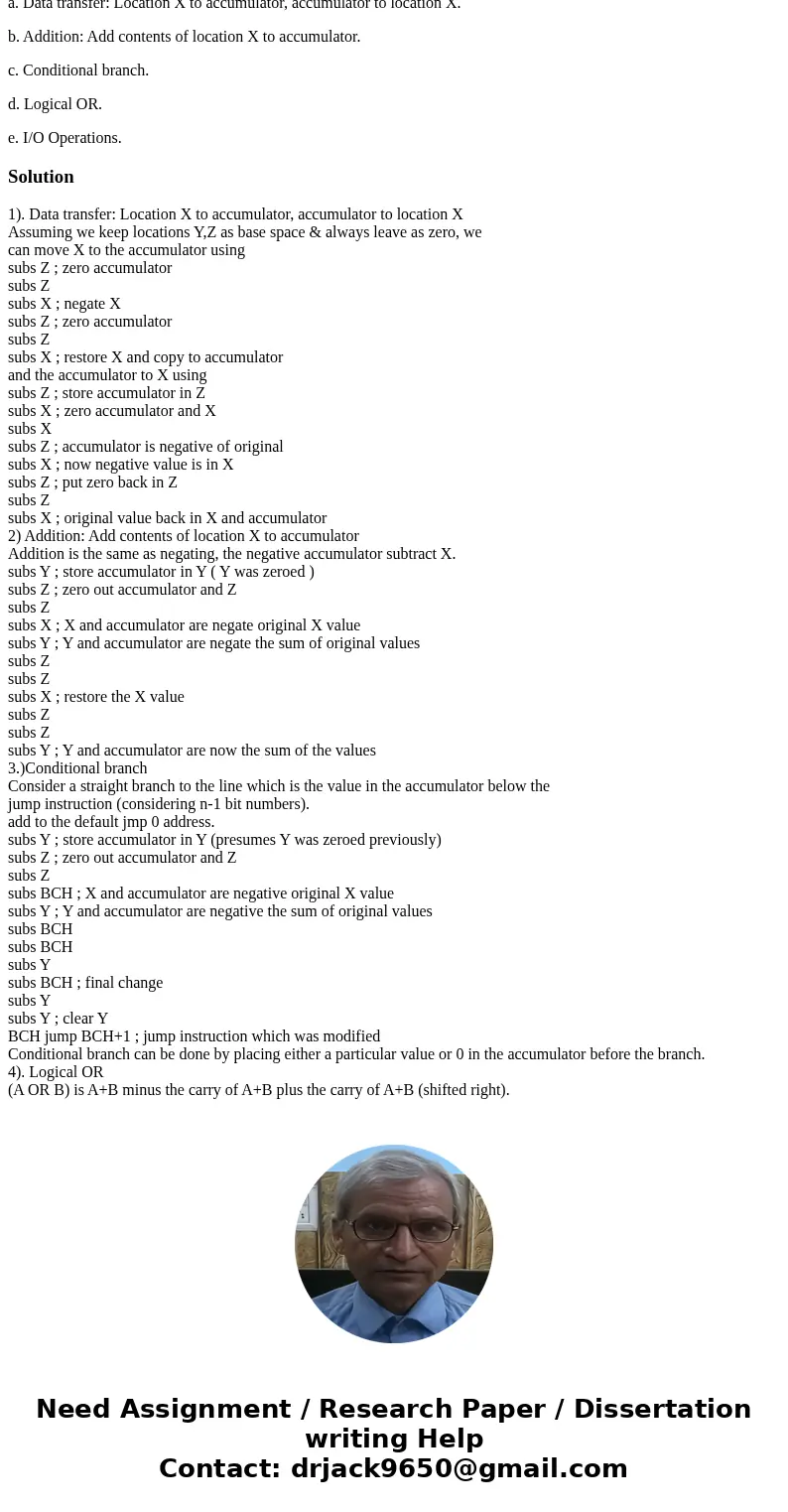 Computer Organization and Architecture (10th Edition) SUBS X Subtract the contents of location X from the accumulator, and store the result in location X and th Computer Organization and Architecture (10th Edition) SUBS X Subtract the contents of location X from the accumulator, and store the result in location X and th