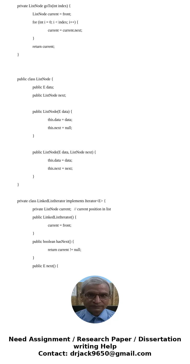 Create a new java class called ListNode. Implement ListNode as a generic version of IntNode. public class ListNode { } Create a generic class called Queue, whic