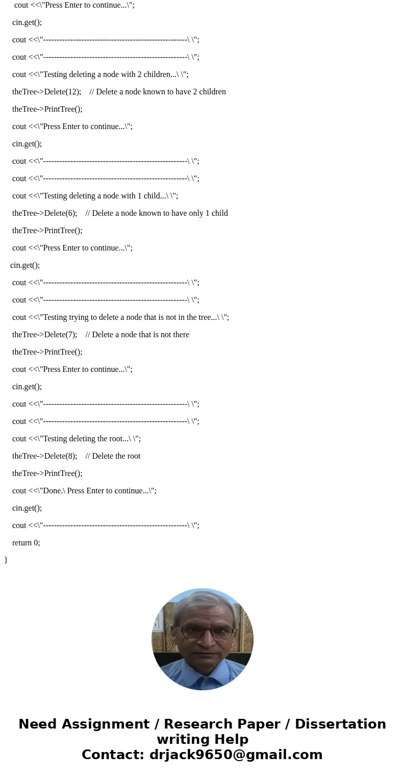 Data Structures Please I need help completing this c++ program. it was giving to complete it with no other discriptions. #include <iostream> using namespa