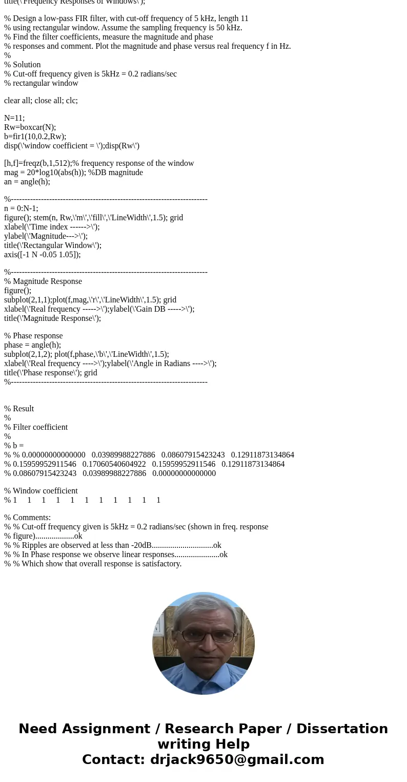 Design a low-pass HR filter with the following specifications Pass hand gain is 0 dB. stop band attenuation more than 50 dB. pass hand edge frequency 1 kHz. st