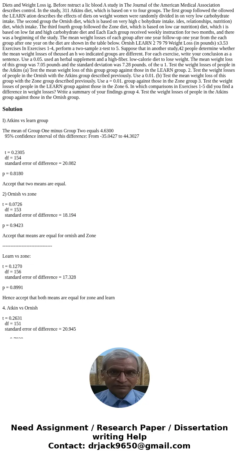 Diets and Weight Loss ig. Before nstruct a lic blood A study in The Journal of the American Medical Association describes control. In the study, 311 Atkins die  Diets and Weight Loss ig. Before nstruct a lic blood A study in The Journal of the American Medical Association describes control. In the study, 311 Atkins die