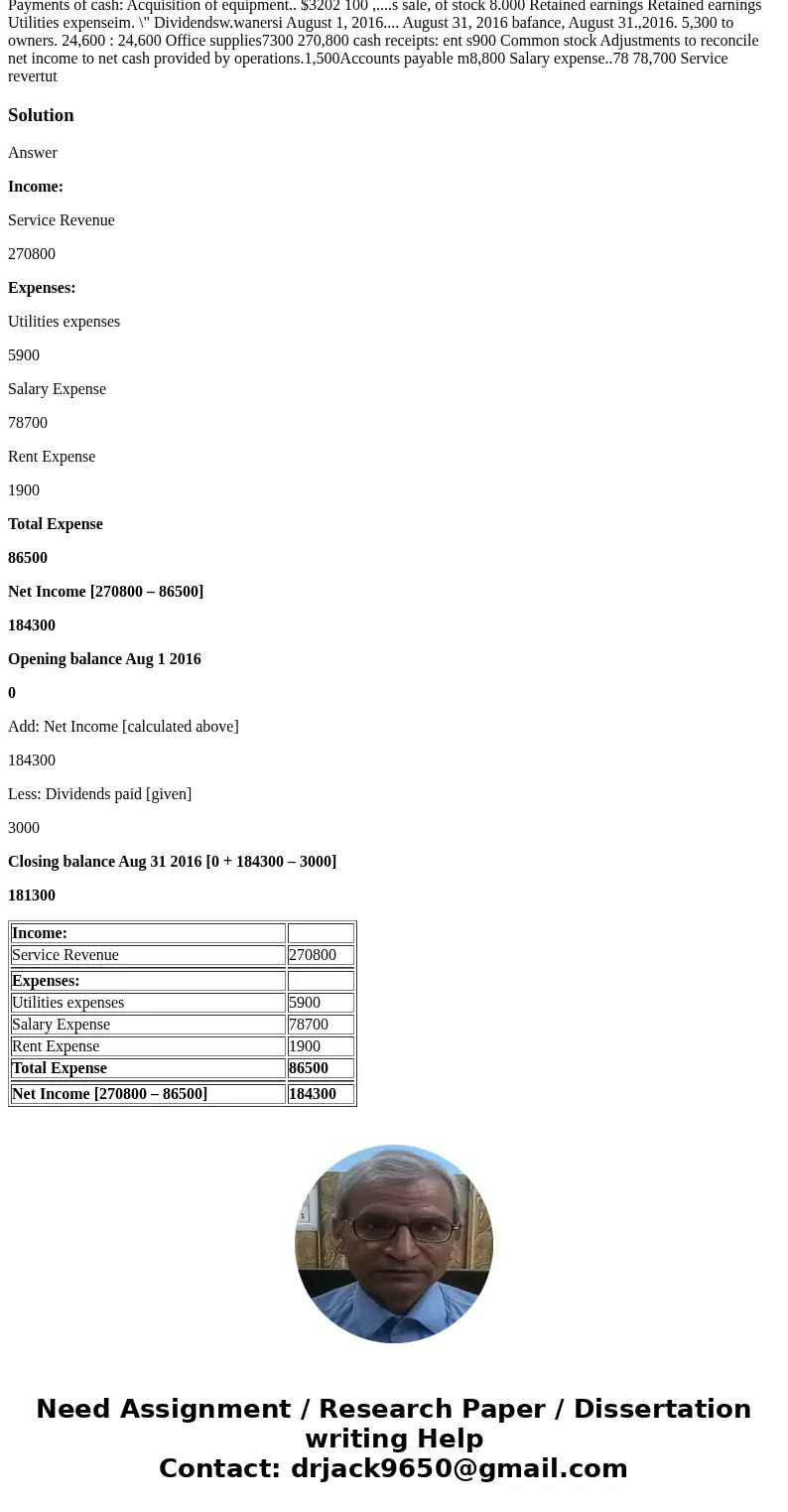 E1-38B: Constructan income statement and a statement of retained earnings. Assume Earl Coffee Roaster Corporation ended the month of august 2016 with these data E1-38B: Constructan income statement and a statement of retained earnings. Assume Earl Coffee Roaster Corporation ended the month of august 2016 with these data