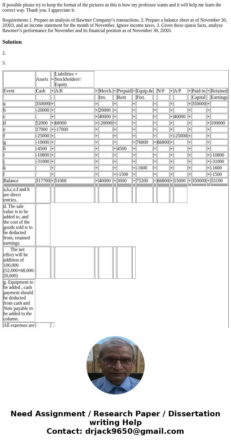 If possible please try to keep the format of the pictures as this is how my professor wants and it will help me learn the correct way. Thank you. I appreciate i