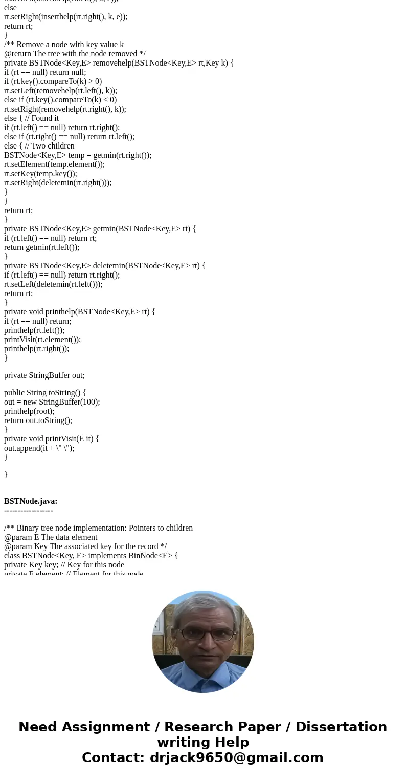 Objective: Binary Search Tree traversal (2 points) Use traversal.pptx as guidance to write a program to build a binary search tree Dictionary. Input records fro