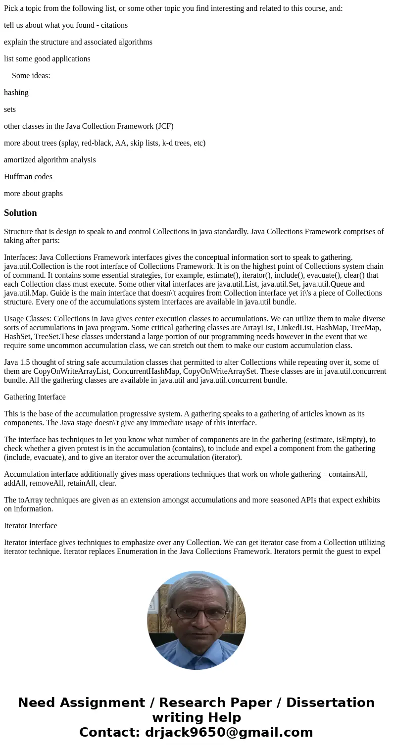 Pick a topic from the following list, or some other topic you find interesting and related to this course, and: tell us about what you found - citations explain Pick a topic from the following list, or some other topic you find interesting and related to this course, and: tell us about what you found - citations explain