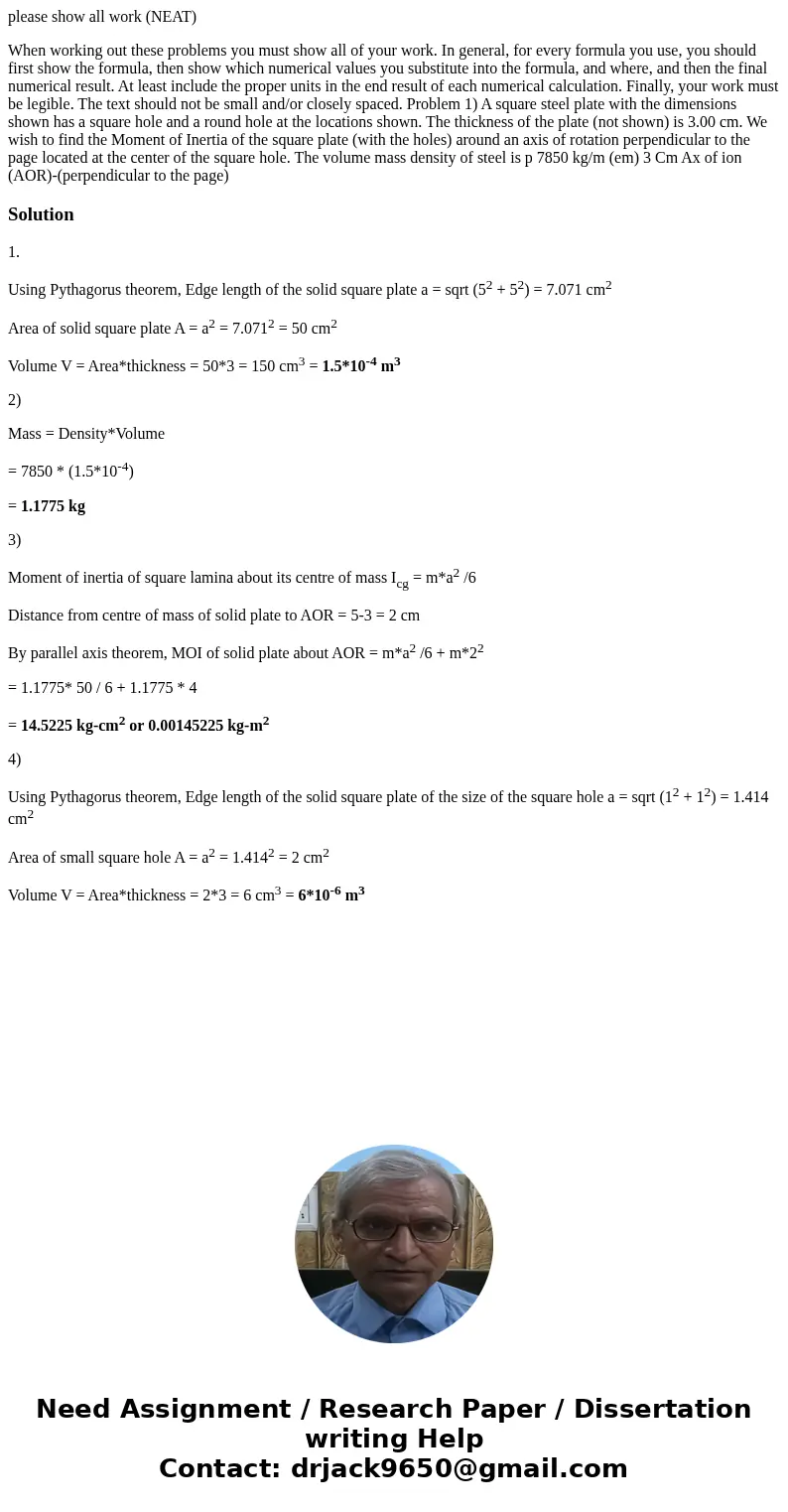 please show all work (NEAT) When working out these problems you must show all of your work. In general, for every formula you use, you should first show the for please show all work (NEAT) When working out these problems you must show all of your work. In general, for every formula you use, you should first show the for