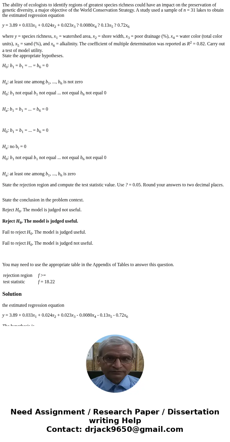 The ability of ecologists to identify regions of greatest species richness could have an impact on the preservation of genetic diversity, a major objective of t