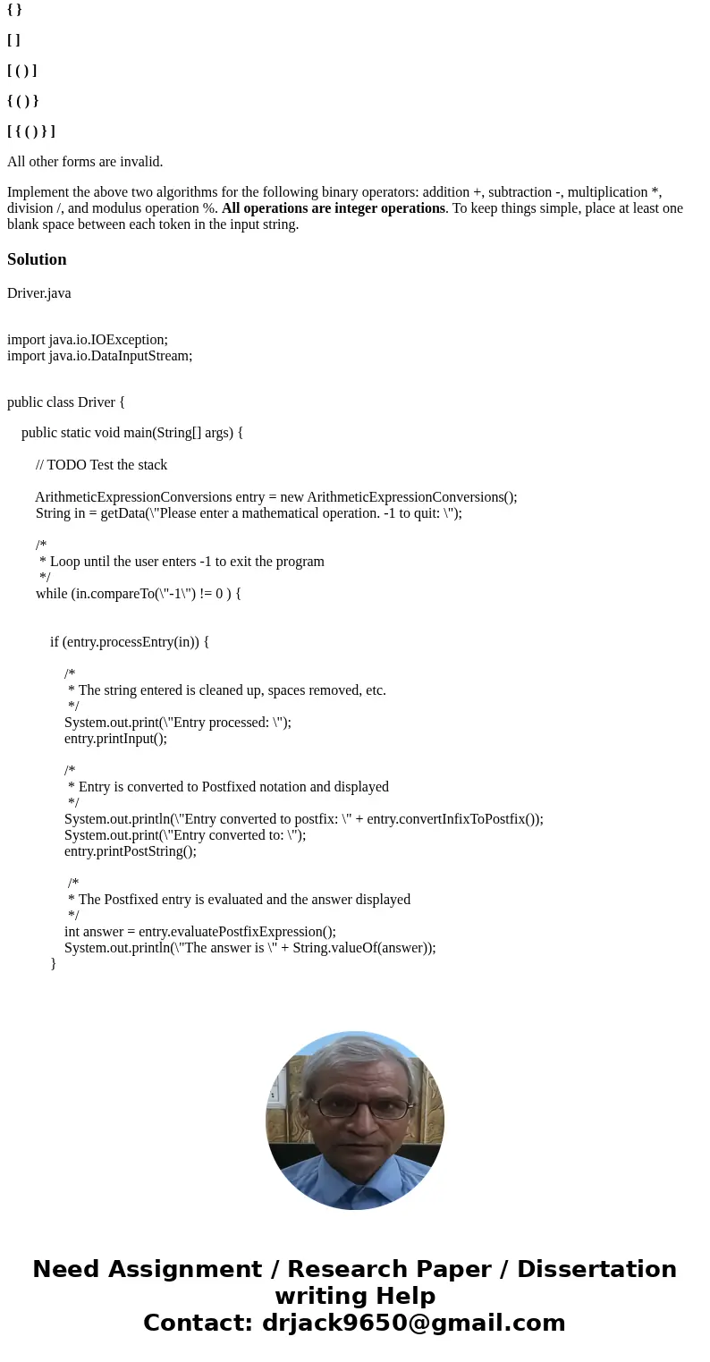 The concept of stack is extremely important in computer science and is used in a wide variety of problems. This assignment requires you to write a program that  The concept of stack is extremely important in computer science and is used in a wide variety of problems. This assignment requires you to write a program that