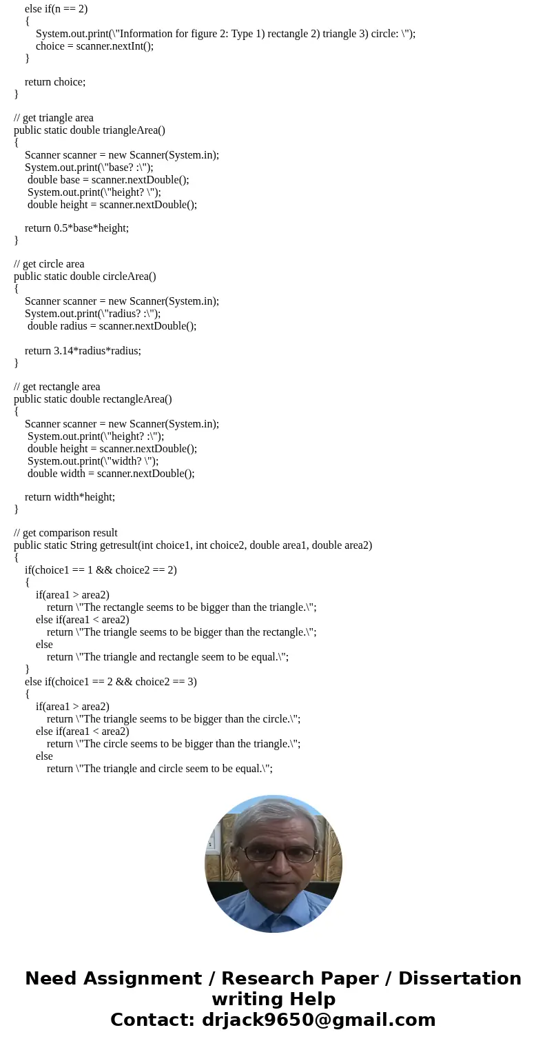 This assignment will give you practice with interactive programs, if/else statements and methods that return values. Your program will prompt the user for infor This assignment will give you practice with interactive programs, if/else statements and methods that return values. Your program will prompt the user for infor