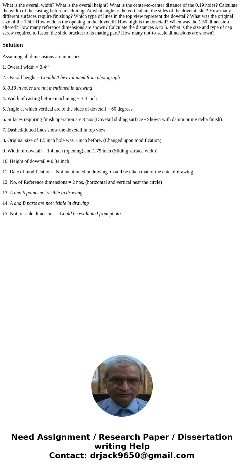 What is the overall width? What is the overall height? What is the center-to-center distance of the 0.19 holes? Calculate the width of the casting before machi