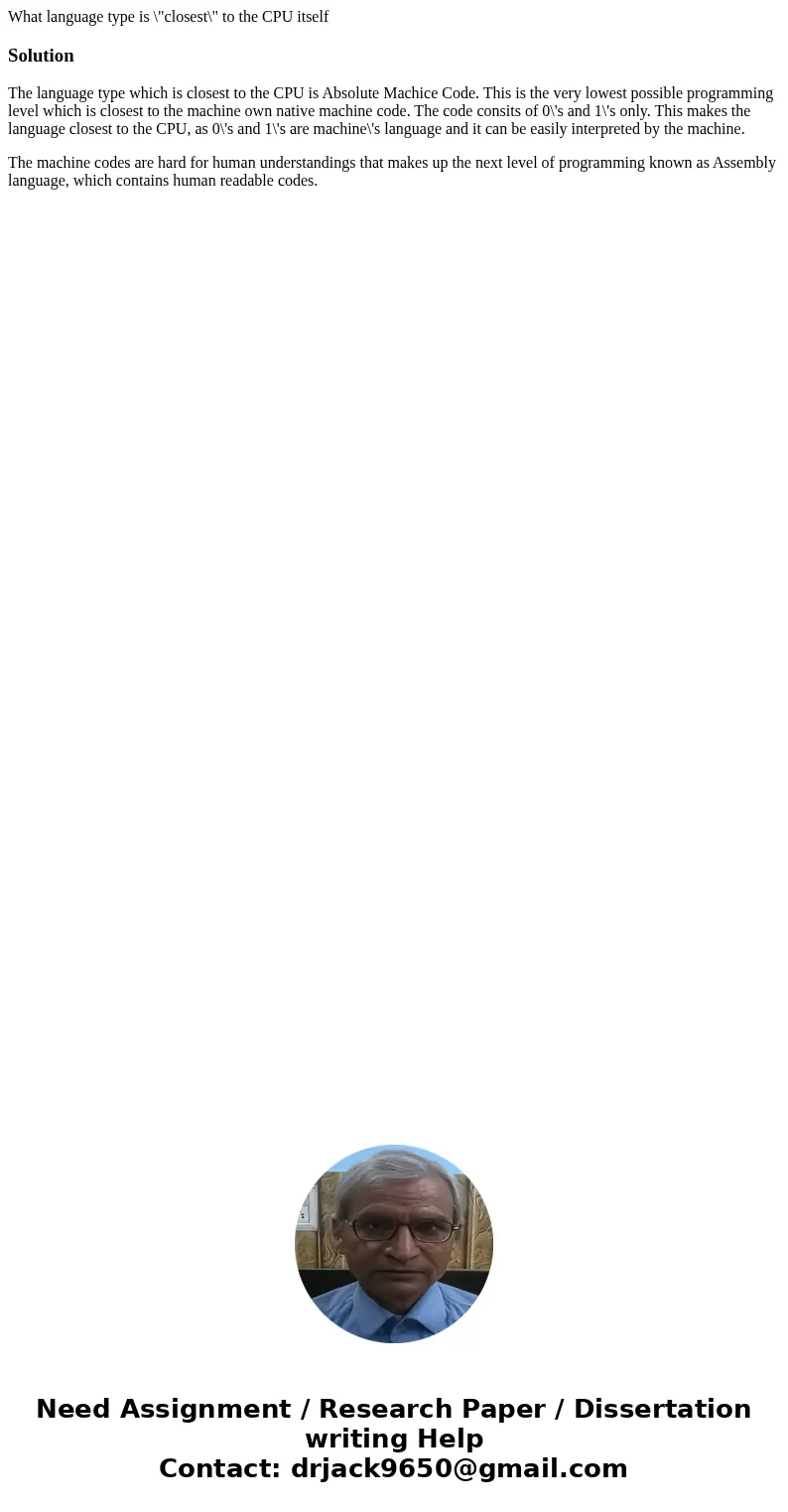  What language type is \