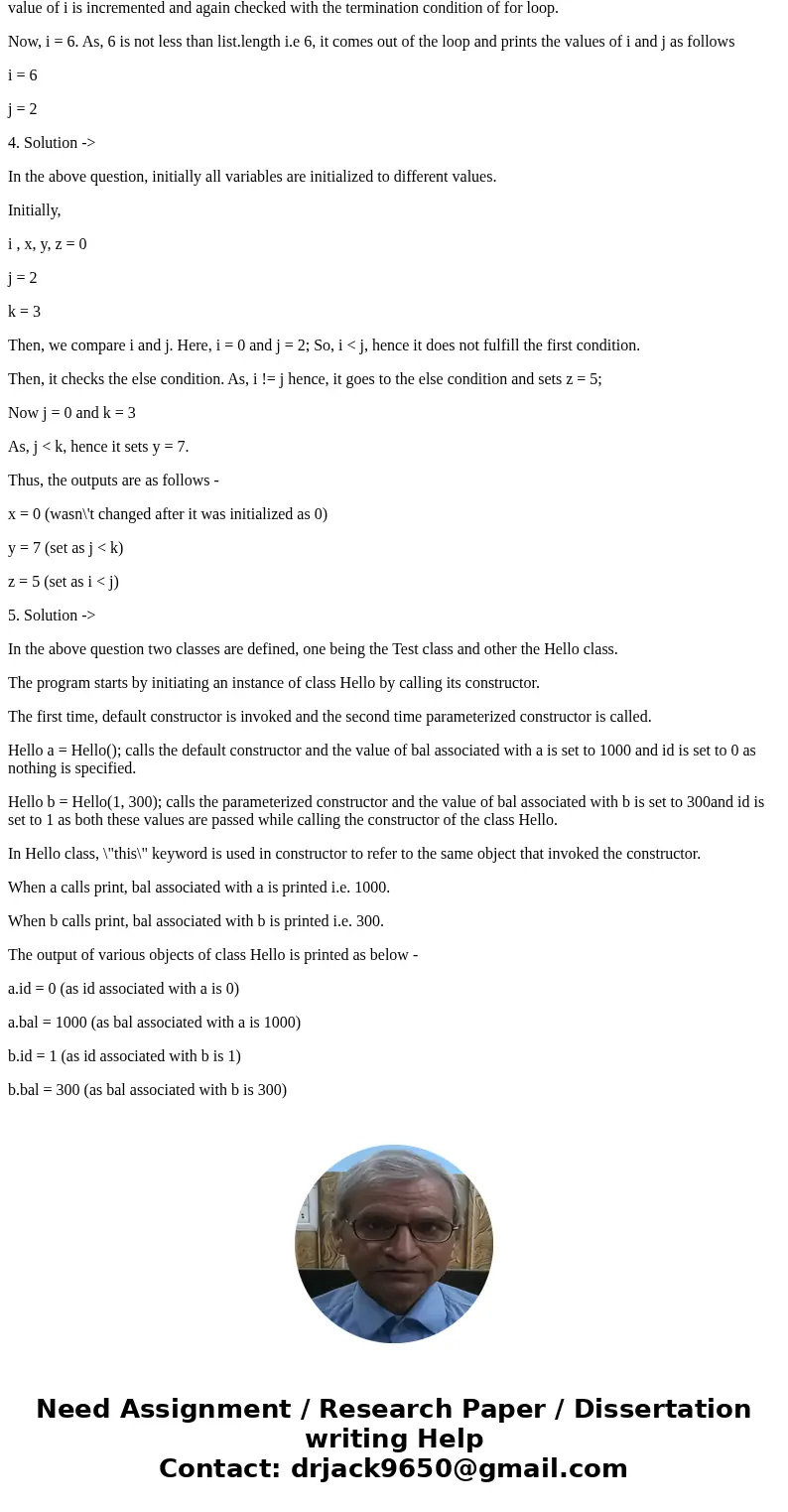 Write the out in the corresponding Public class Test {Public static void main(string[] args} {int [] A = {1, 2, 3, 4); int x = 7; method(x, A); int [] B = new 
