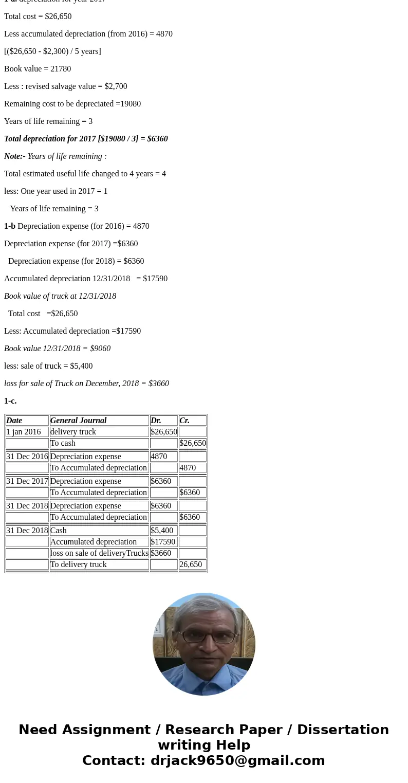 Yoshi Company completed the following transactions and events involving its delivery trucks. 2016 2017 2018 Required: 1-a. Calculate depreciation for year 2017. Yoshi Company completed the following transactions and events involving its delivery trucks. 2016 2017 2018 Required: 1-a. Calculate depreciation for year 2017.