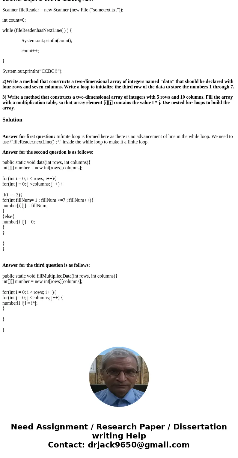 1) Assume we have a file that contains 10 words (assume the word “CCBC”) and each word is on a new line. What would the output be with the following code: Scann 1) Assume we have a file that contains 10 words (assume the word “CCBC”) and each word is on a new line. What would the output be with the following code: Scann