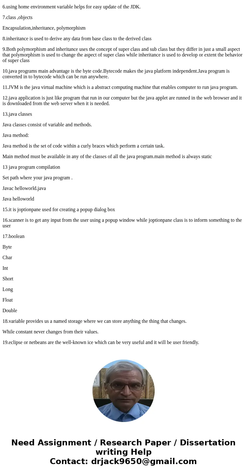1) What is your background programming with Java? 2) What are the Java Platform, Java Standard Edition (SE), and Java Enterprise Edition (EE)? What will we be u 1) What is your background programming with Java? 2) What are the Java Platform, Java Standard Edition (SE), and Java Enterprise Edition (EE)? What will we be u