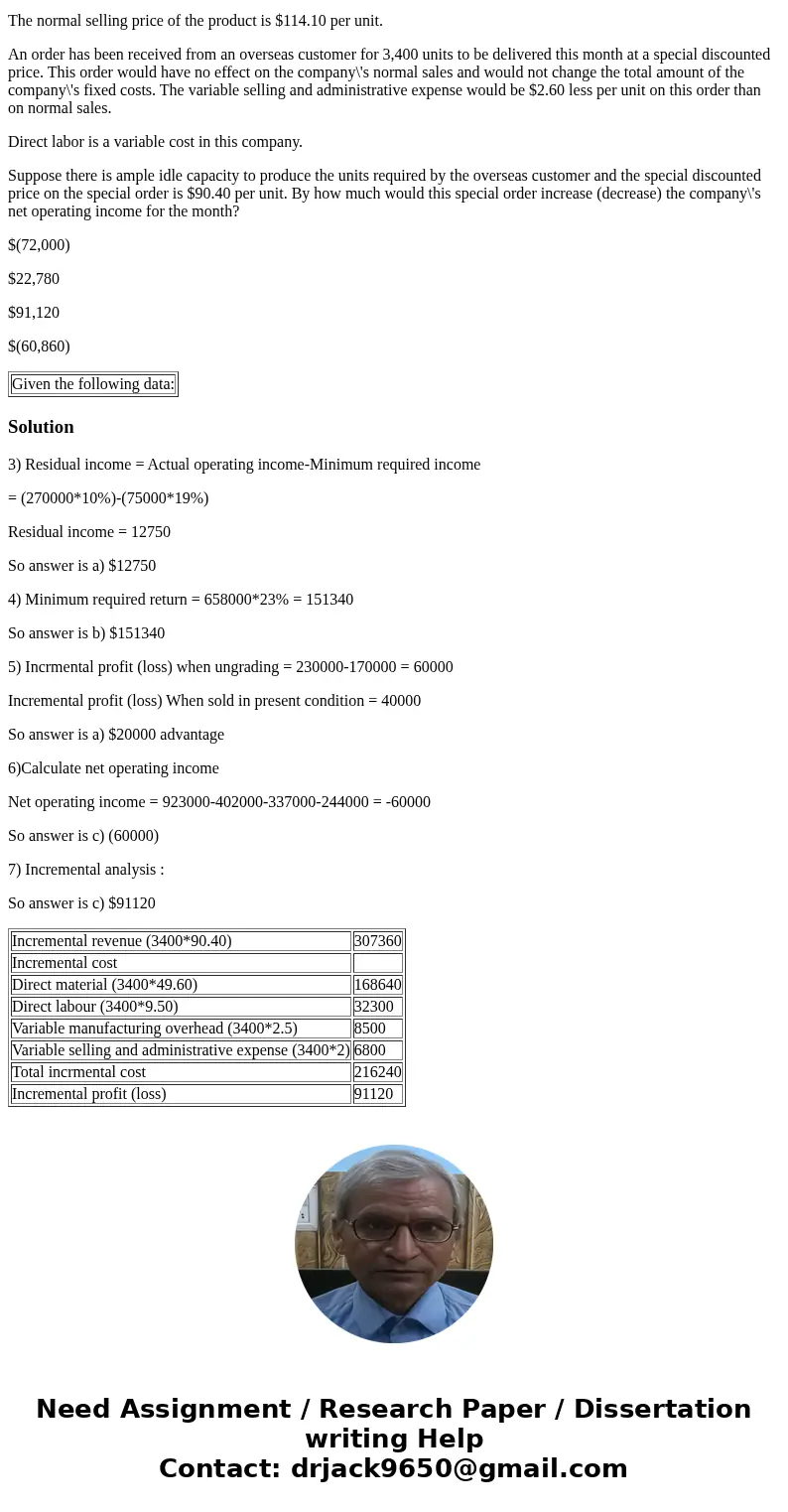 2. Given the following data: Return on investment 36% Turnover 2.7 Margin 10% Sales $270,000 Average operating assets $75,000 Minimum required rate of return 19 2. Given the following data: Return on investment 36% Turnover 2.7 Margin 10% Sales $270,000 Average operating assets $75,000 Minimum required rate of return 19