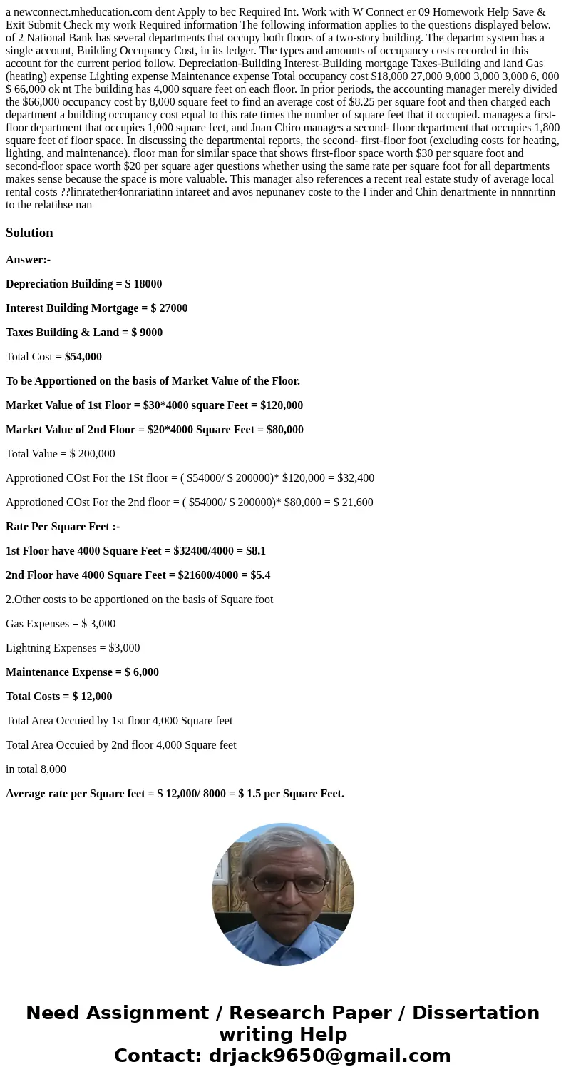  a newconnect.mheducation.com dent Apply to bec Required Int. Work with W Connect er 09 Homework Help Save & Exit Submit Check my work Required information 