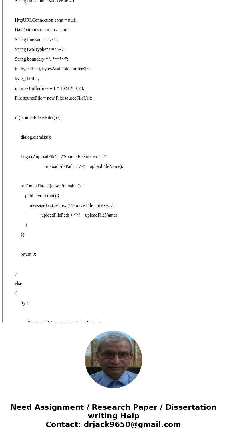 Android Studio Assignment Help Can someone who is familiar with Android Studio help me create (in Java) a code in an app page that lets the user upload any pict Android Studio Assignment Help Can someone who is familiar with Android Studio help me create (in Java) a code in an app page that lets the user upload any pict