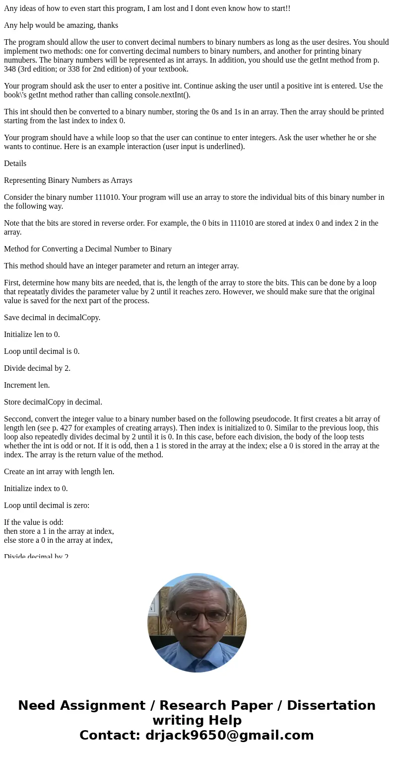 Any ideas of how to even start this program, I am lost and I dont even know how to start!! Any help would be amazing, thanks The program should allow the user t Any ideas of how to even start this program, I am lost and I dont even know how to start!! Any help would be amazing, thanks The program should allow the user t