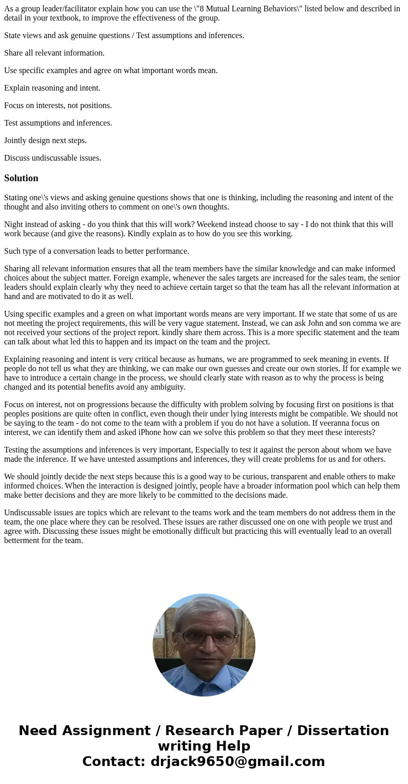 As a group leader/facilitator explain how you can use the \ As a group leader/facilitator explain how you can use the \