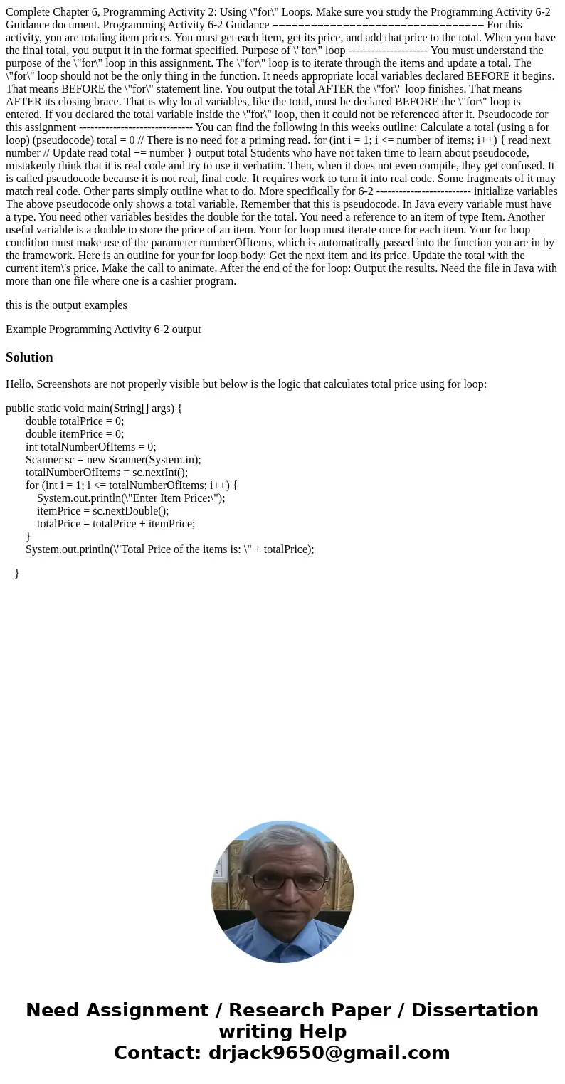Complete Chapter 6, Programming Activity 2: Using \ Complete Chapter 6, Programming Activity 2: Using \