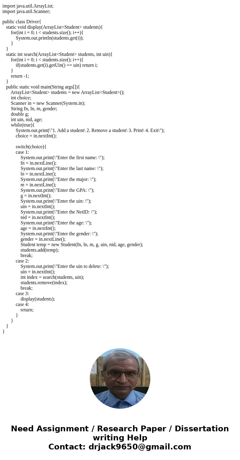 Create a program that keeps track of specific information for Students. The information stored should be the following: First Name, Last Name, Major, GPA, UIN,  Create a program that keeps track of specific information for Students. The information stored should be the following: First Name, Last Name, Major, GPA, UIN,