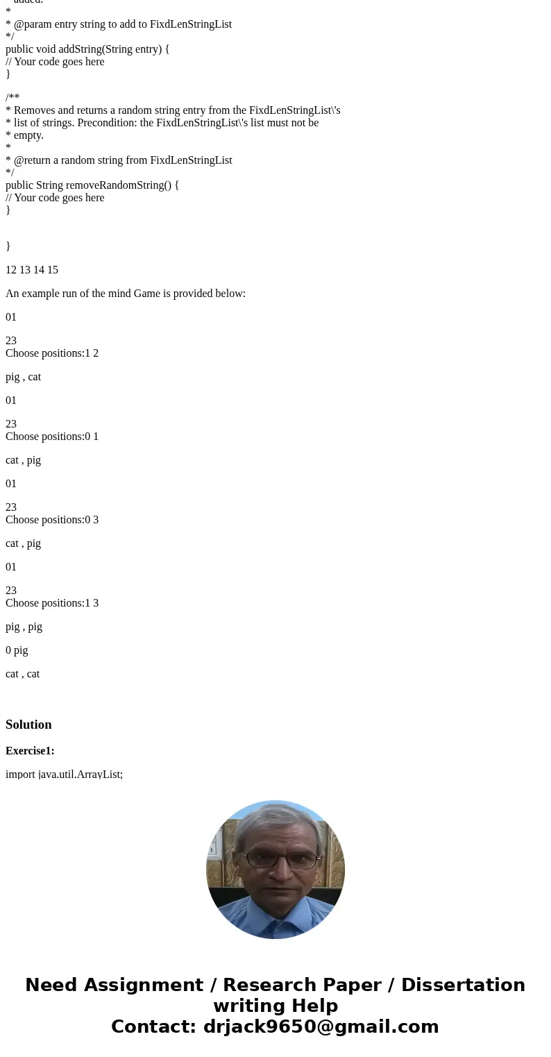 Exercise 1 (10 Points): Define a FixdLenStringList class that encapsulate a list of strings and a string length. All string in a FixdLenStringList have the same Exercise 1 (10 Points): Define a FixdLenStringList class that encapsulate a list of strings and a string length. All string in a FixdLenStringList have the same