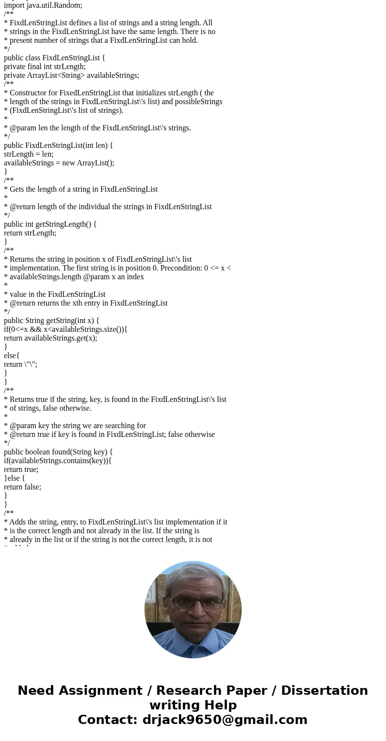 Exercise 1 (10 Points): Define a FixdLenStringList class that encapsulate a list of strings and a string length. All string in a FixdLenStringList have the same Exercise 1 (10 Points): Define a FixdLenStringList class that encapsulate a list of strings and a string length. All string in a FixdLenStringList have the same