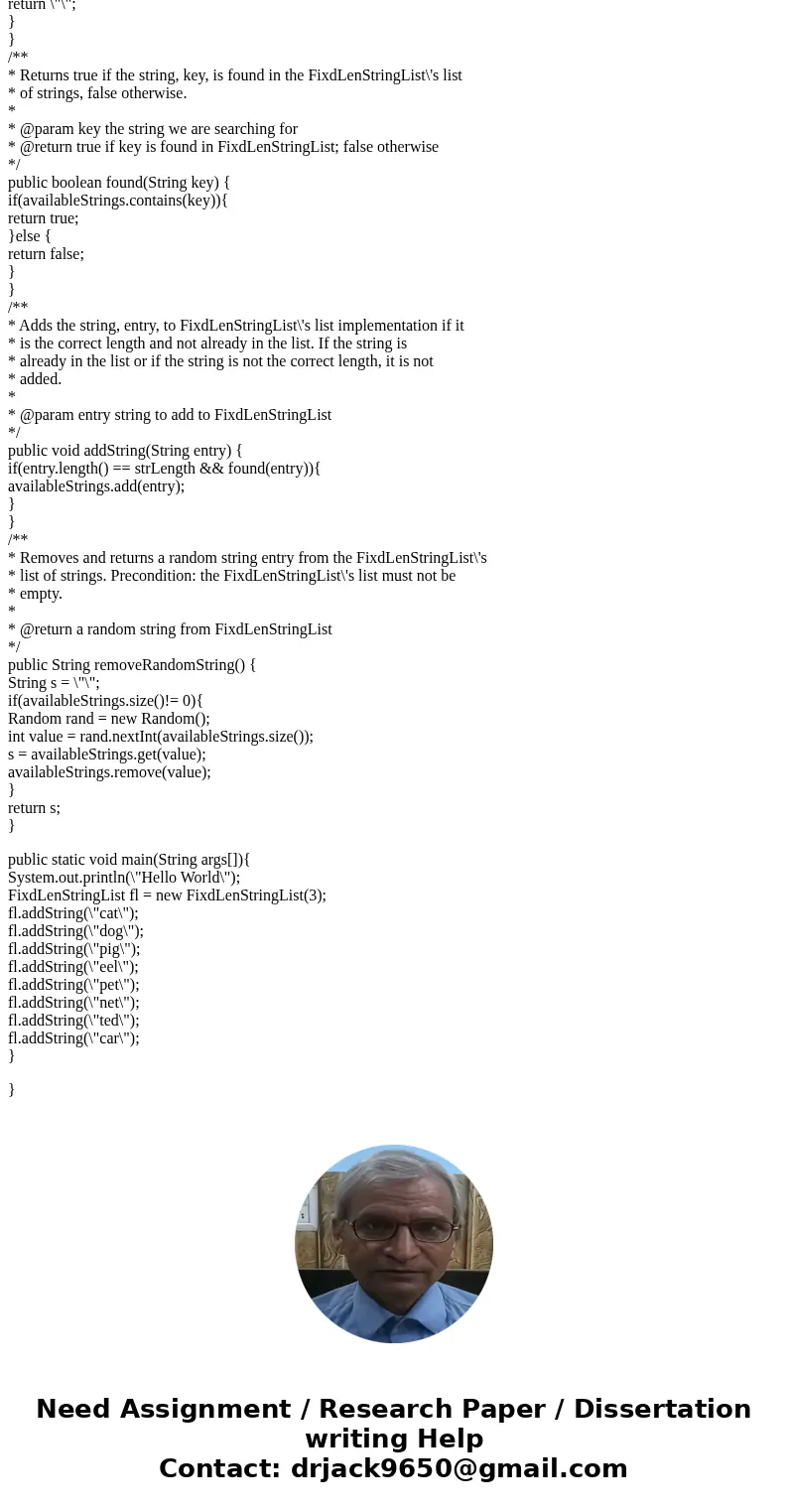 Exercise 1 (10 Points): Define a FixdLenStringList class that encapsulate a list of strings and a string length. All string in a FixdLenStringList have the same Exercise 1 (10 Points): Define a FixdLenStringList class that encapsulate a list of strings and a string length. All string in a FixdLenStringList have the same
