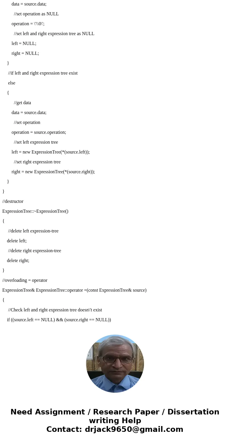 // FILE: express.h // CLASS PROVIDED: ExpressionTree // This class provides only NONEMPTY expression trees // from Project 1 of Chapter 10 in first edition of / // FILE: express.h // CLASS PROVIDED: ExpressionTree // This class provides only NONEMPTY expression trees // from Project 1 of Chapter 10 in first edition of /