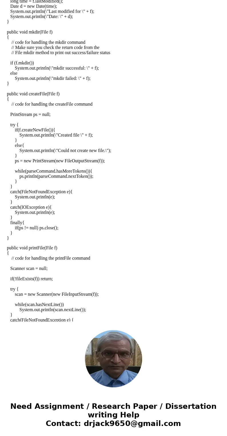 Fill in the Java code where it says to in the template. Create a package named file_operations and a class named FileOperations which will receive one or more c Fill in the Java code where it says to in the template. Create a package named file_operations and a class named FileOperations which will receive one or more c