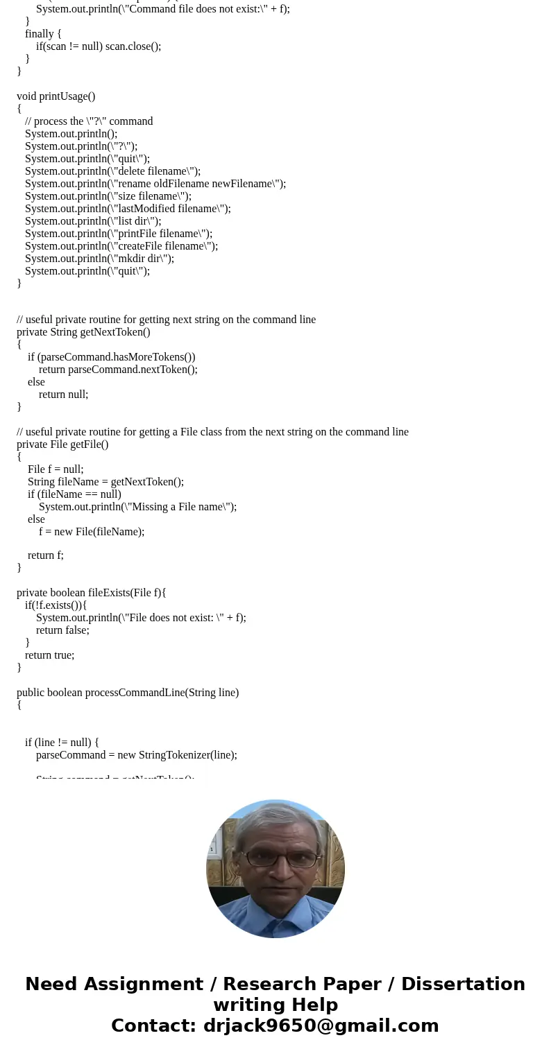 Fill in the Java code where it says to in the template. Create a package named file_operations and a class named FileOperations which will receive one or more c Fill in the Java code where it says to in the template. Create a package named file_operations and a class named FileOperations which will receive one or more c