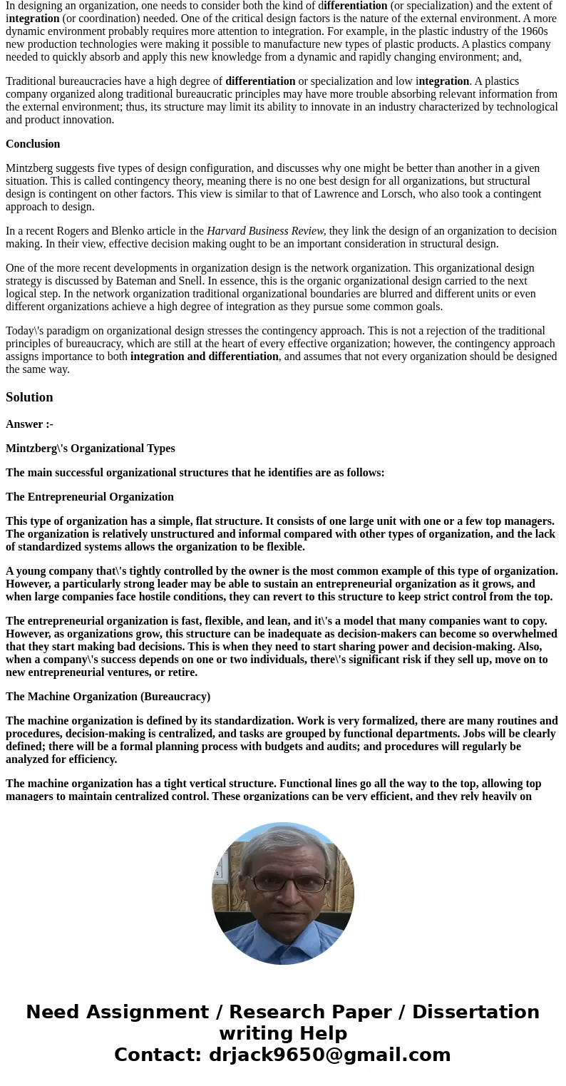 For Max Weber, a bureaucratic structure is the \ For Max Weber, a bureaucratic structure is the \