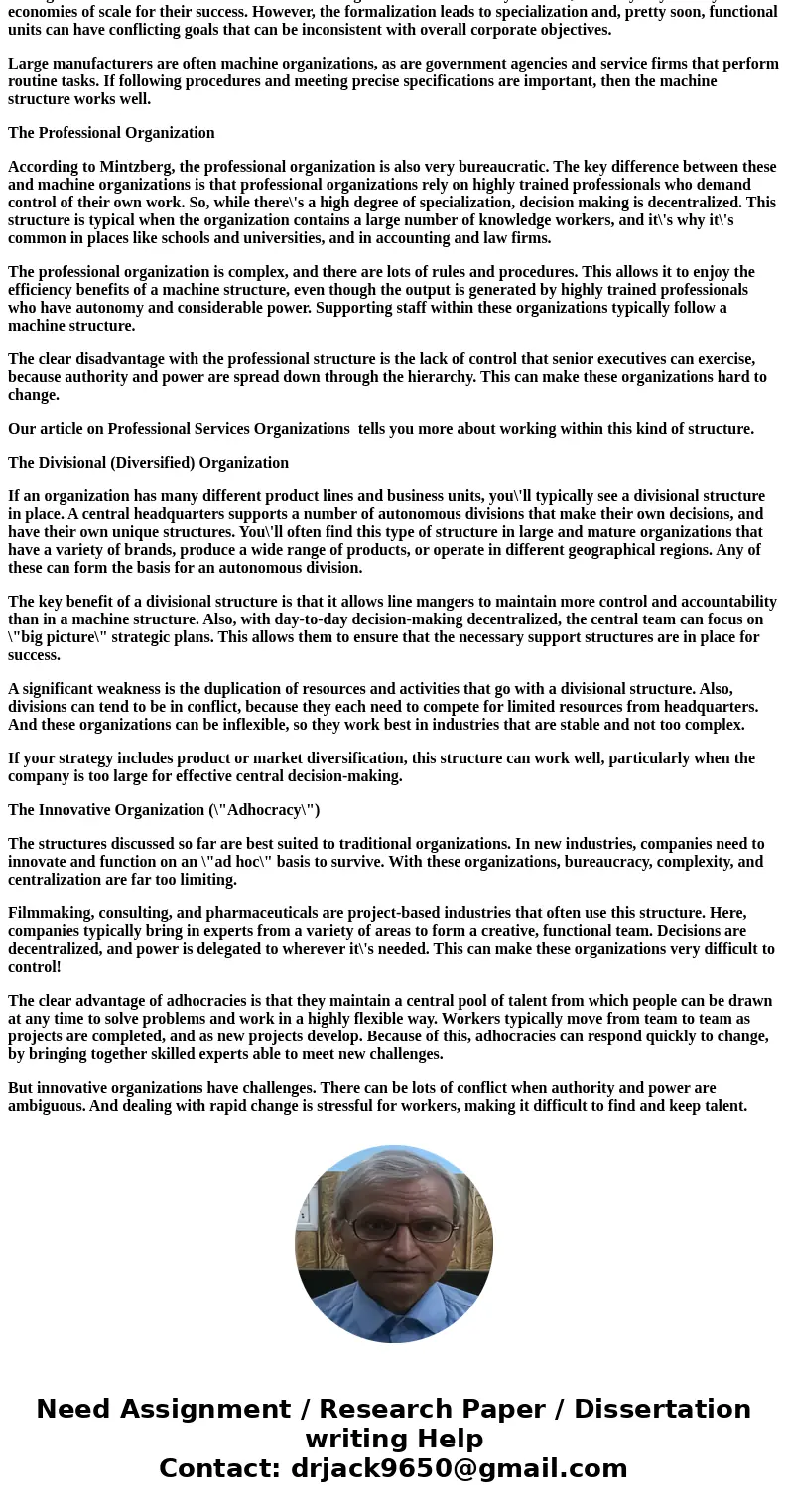 For Max Weber, a bureaucratic structure is the \ For Max Weber, a bureaucratic structure is the \