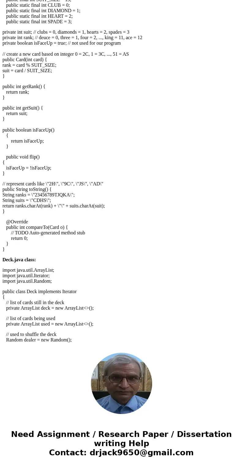 I have another assignment due for an advance java programming class that I do not understand how to do. I don\'t know how to implement the comparable interface  I have another assignment due for an advance java programming class that I do not understand how to do. I don\'t know how to implement the comparable interface
