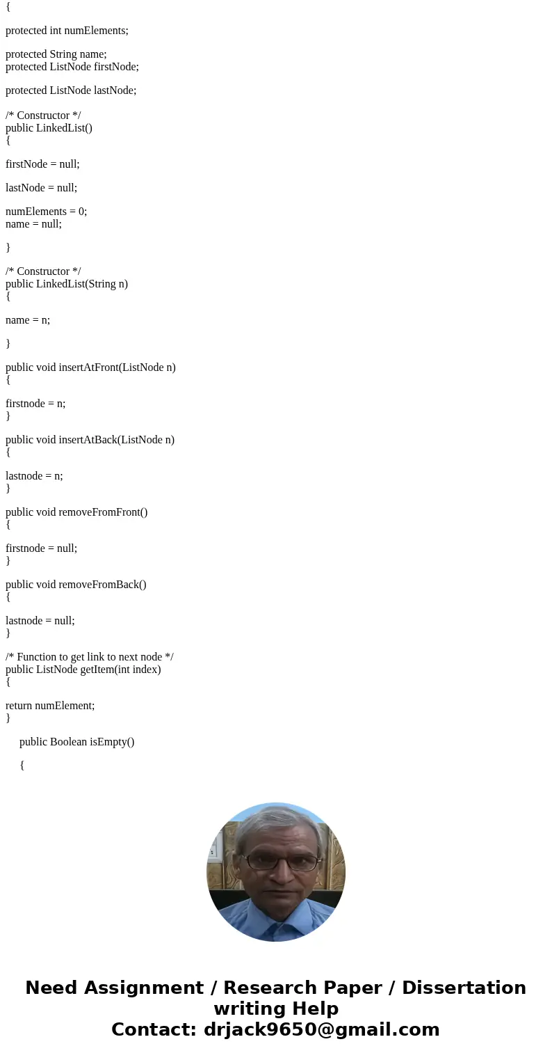 I just need help with these two classes the other files don\'t have to be modified but i will provide the uml for the array list and the linked list ListNode< I just need help with these two classes the other files don\'t have to be modified but i will provide the uml for the array list and the linked list ListNode<