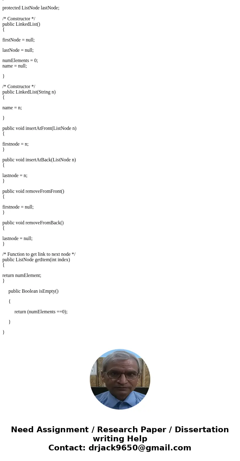 I just need help with these two classes the other files don\'t have to be modified but i will provide the uml for the array list and the linked list ListNode< I just need help with these two classes the other files don\'t have to be modified but i will provide the uml for the array list and the linked list ListNode<