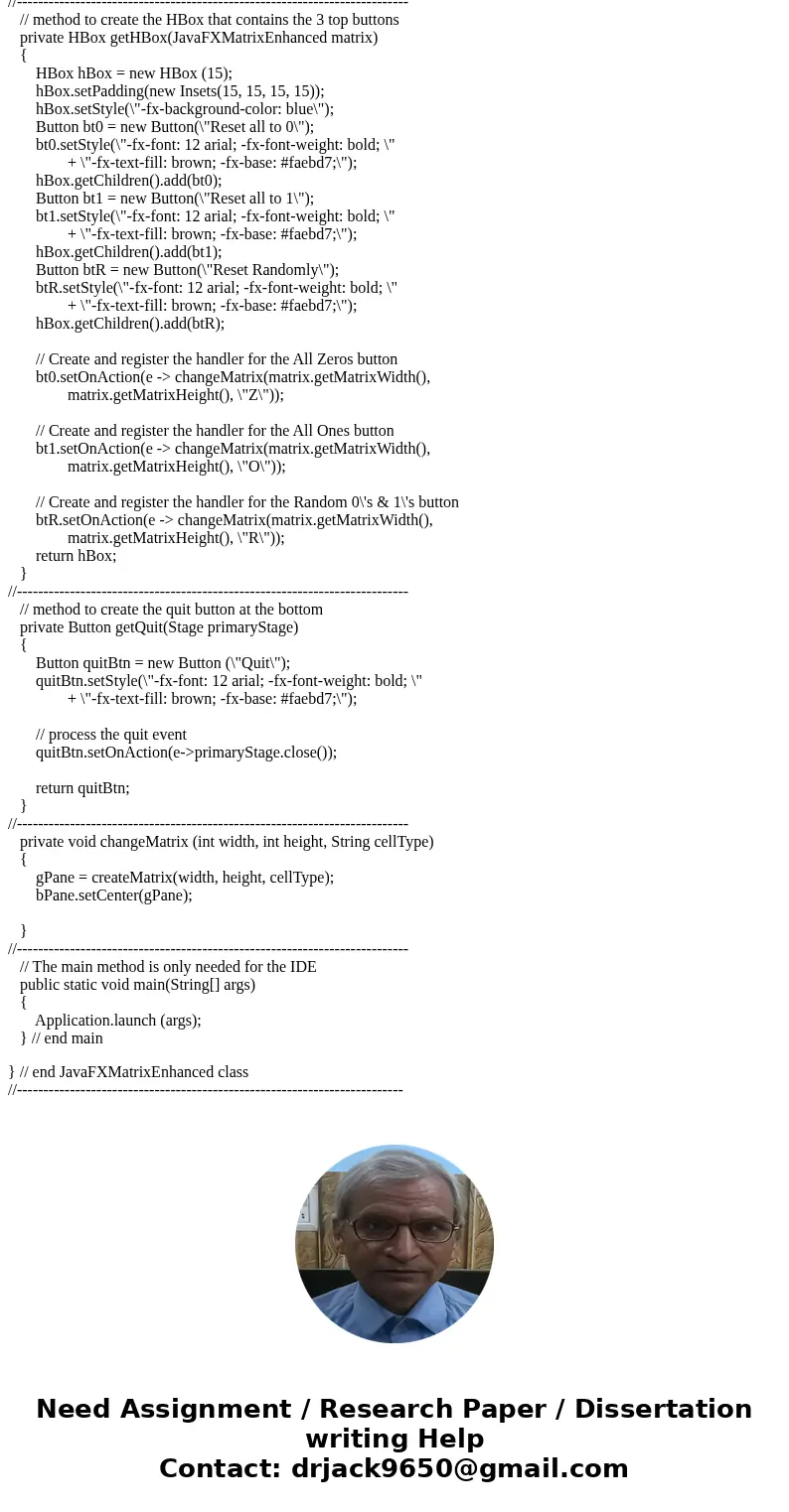 JAVA Assignment (using JavaFX): Overview: For this assignment, you will create a random (10x10) matrix of 1s and 0s as illustrated in the assignment example lin JAVA Assignment (using JavaFX): Overview: For this assignment, you will create a random (10x10) matrix of 1s and 0s as illustrated in the assignment example lin
