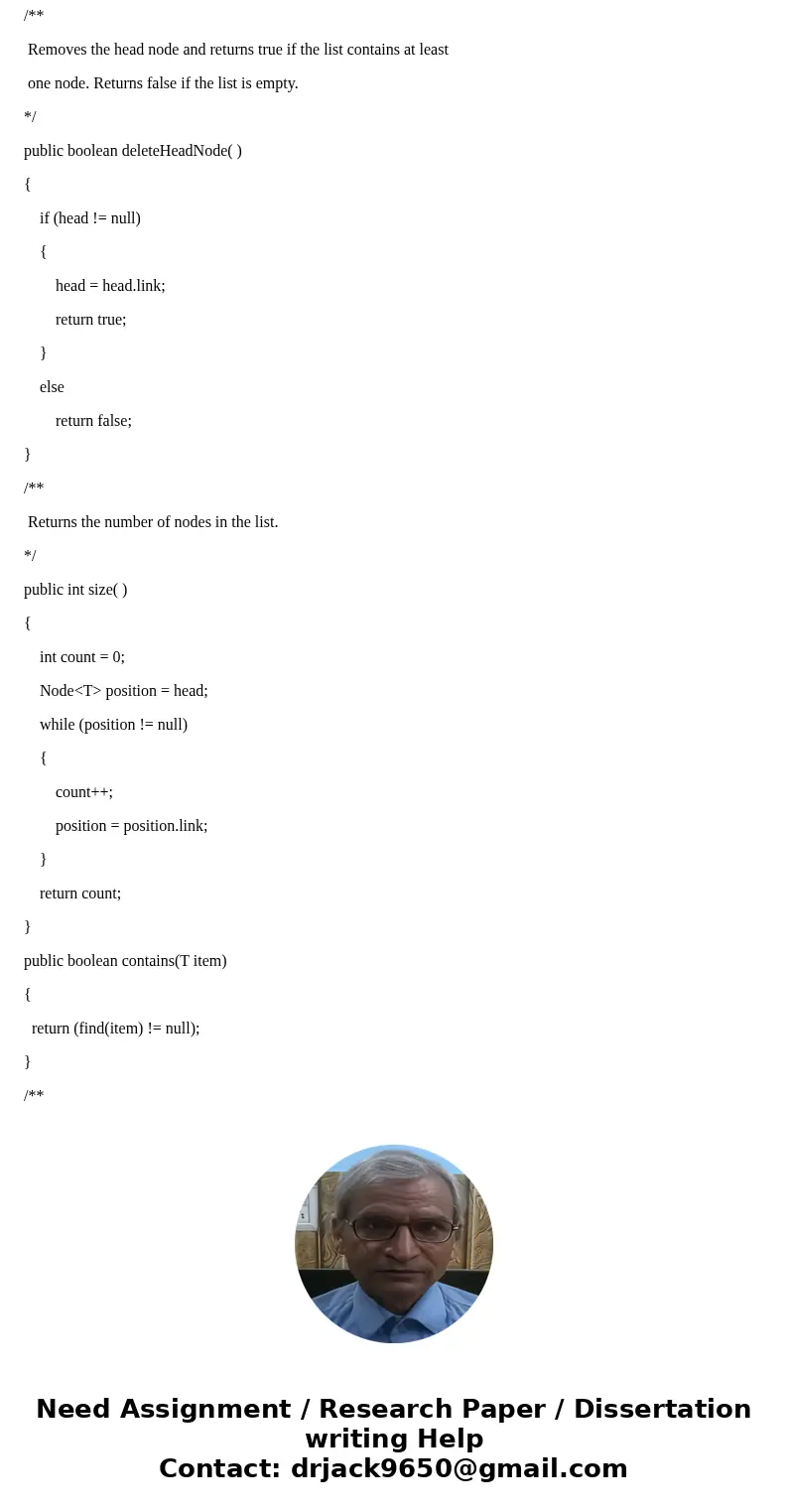 JAVA ONLY please mark names of the java files thanks public class LinkedList3<T> { private class Node<T> { private T data; private Node<T> lin JAVA ONLY please mark names of the java files thanks public class LinkedList3<T> { private class Node<T> { private T data; private Node<T> lin