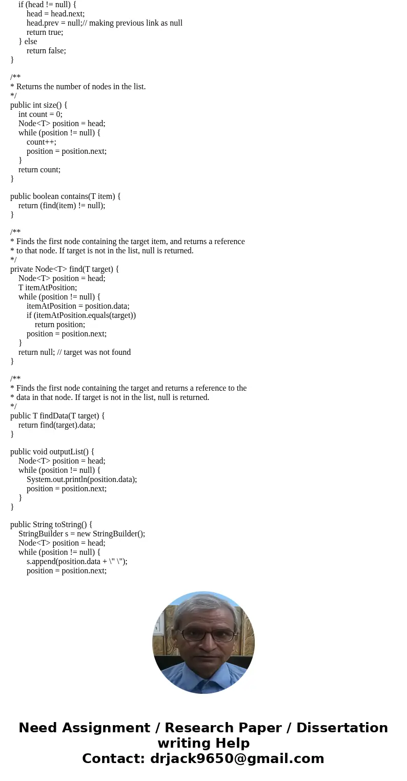 JAVA ONLY please mark names of the java files thanks public class LinkedList3<T> { private class Node<T> { private T data; private Node<T> lin JAVA ONLY please mark names of the java files thanks public class LinkedList3<T> { private class Node<T> { private T data; private Node<T> lin