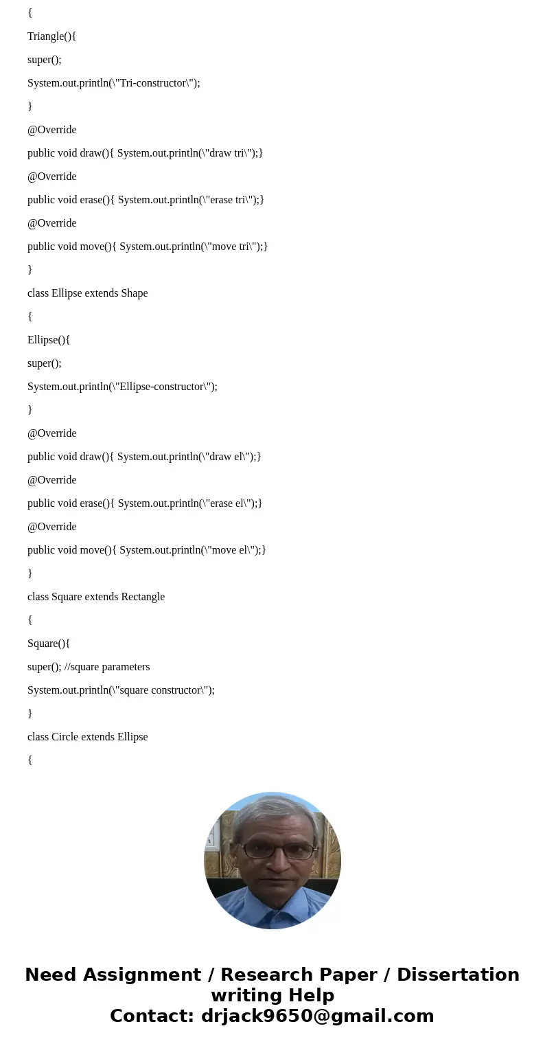 JAVA Problem: Develop the ‘Shape’ application such that:\ JAVA Problem: Develop the ‘Shape’ application such that:\
