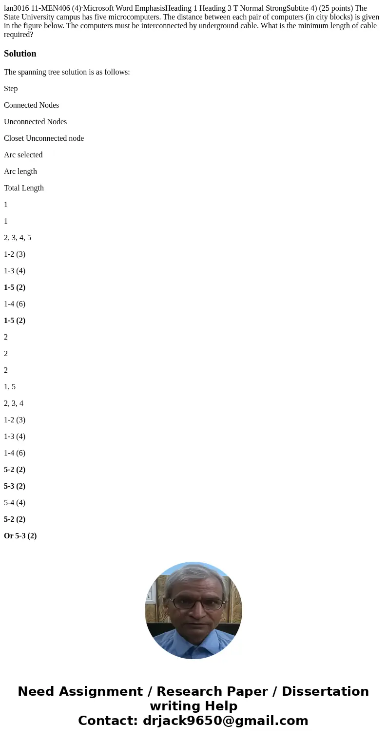 lan3016 11-MEN406 (4)·Microsoft Word EmphasisHeading 1 Heading 3 T Normal StrongSubtite 4) (25 points) The State University campus has five microcomputers. The  lan3016 11-MEN406 (4)·Microsoft Word EmphasisHeading 1 Heading 3 T Normal StrongSubtite 4) (25 points) The State University campus has five microcomputers. The
