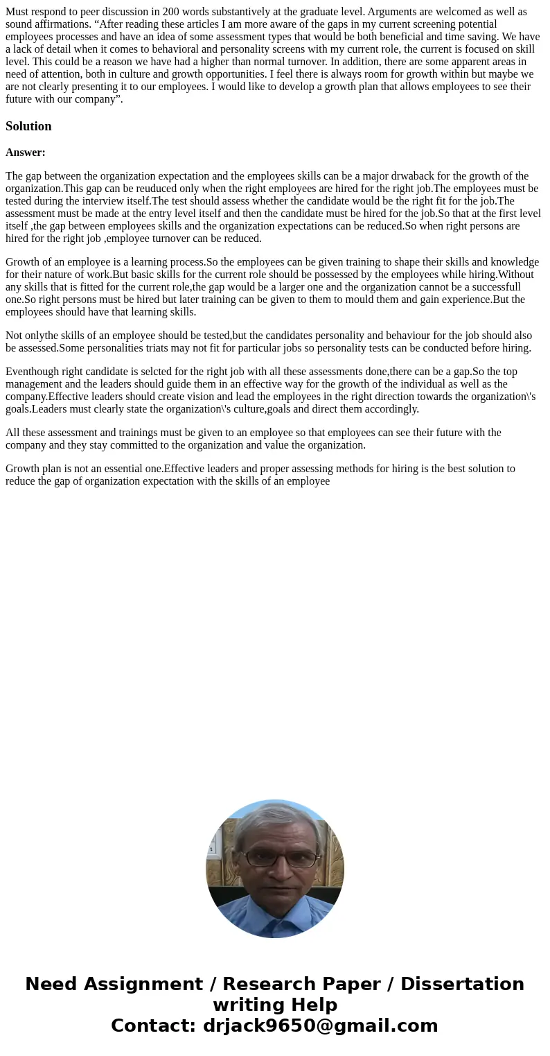 Must respond to peer discussion in 200 words substantively at the graduate level. Arguments are welcomed as well as sound affirmations. “After reading these art Must respond to peer discussion in 200 words substantively at the graduate level. Arguments are welcomed as well as sound affirmations. “After reading these art