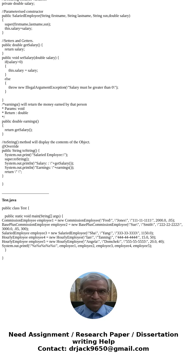 NEED HELP WRITING A JAVA PROGRAM In Chapter 9, we studied an inheritance hierarchy in which class BasePlusCommissionEmployee inherited from CommissionEmployee.  NEED HELP WRITING A JAVA PROGRAM In Chapter 9, we studied an inheritance hierarchy in which class BasePlusCommissionEmployee inherited from CommissionEmployee.