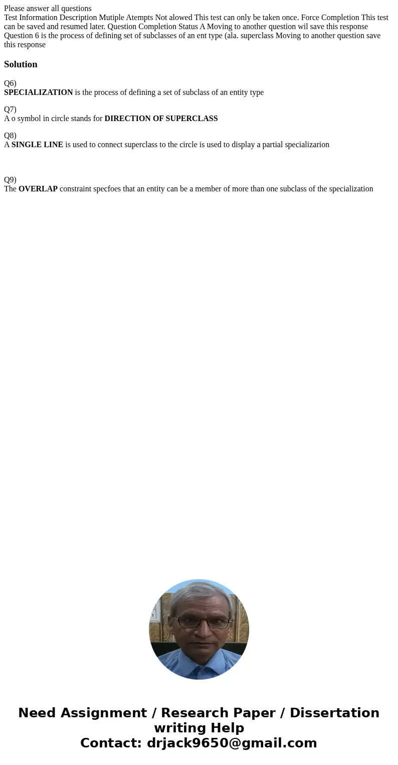 Please answer all questions Test Information Description Mutiple Atempts Not alowed This test can only be taken once. Force Completion This test can be saved an Please answer all questions Test Information Description Mutiple Atempts Not alowed This test can only be taken once. Force Completion This test can be saved an