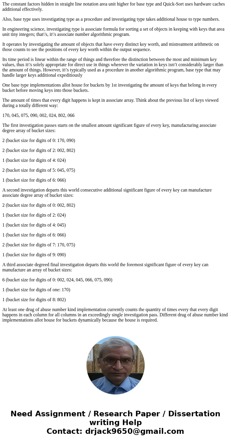 Please describe the reason(s) why we choose the counting sort algorithm to sort each digit in the Radix Sort?SolutionThe boundary for Comparison based mostly al Please describe the reason(s) why we choose the counting sort algorithm to sort each digit in the Radix Sort?SolutionThe boundary for Comparison based mostly al