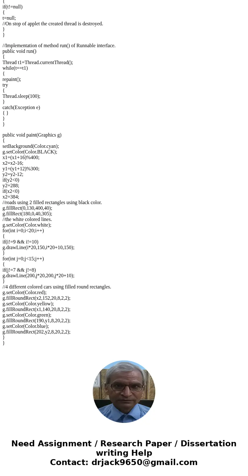 Please Read Carefully: I already completed Part I and the links that Part II ask for are below. Part II: Use the Graphics, Color and Font objects to construct a Please Read Carefully: I already completed Part I and the links that Part II ask for are below. Part II: Use the Graphics, Color and Font objects to construct a